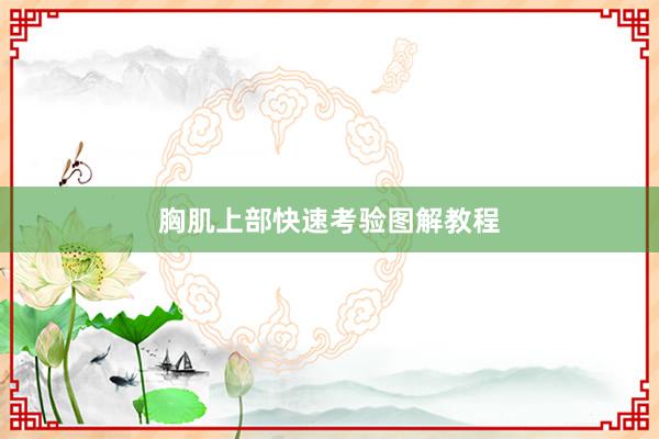 胸肌上部快速考验图解教程